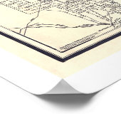 イリノイの鉄道地図1898 ポスター (角)