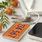 イリノイの1969年のヴィンテージのナンバープレートKeychain キーホルダー (正面右)