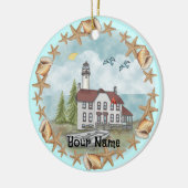 イリノイズシェルズライトハウスオーナメント セラミックオーナメント (左)