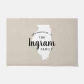 イリノイズファミリーモノグラム州形式 ドアマット (正面)