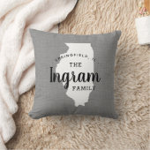 イリノイズファミリーモノグラム州装飾用クッション クッション (ブランケット)