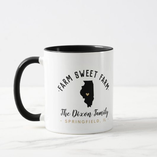 イリノイズファームスウィートファームファミリーモノグラムマグ マグカップ (左)