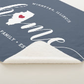 イリノイズホーム州 パーソナライズされた シェルパブランケット (3/4)