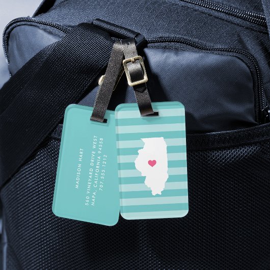 イリノイハート |ホーム州 ラゲッジタグ