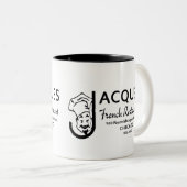 イリノイフランスの州シカゴのジャックレストラン ツートーンマグカップ (正面右)