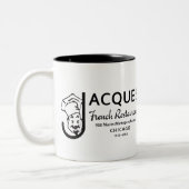 イリノイフランスの州シカゴのジャックレストラン ツートーンマグカップ (左)