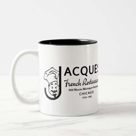 イリノイフランスの州シカゴのジャックレストラン ツートーンマグカップ (左)