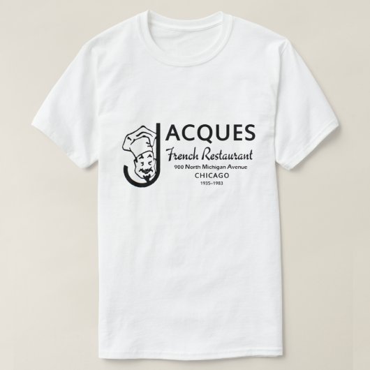 イリノイフランスの州シカゴのジャックレストラン Tシャツ (デザイン正面)
