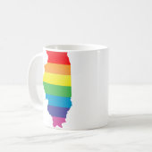 イリノイプライドストライプの.. コーヒーマグカップ (正面左)