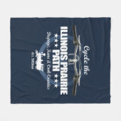 イリノイプレーリーパス(H2) フリースブランケット (正面(横))