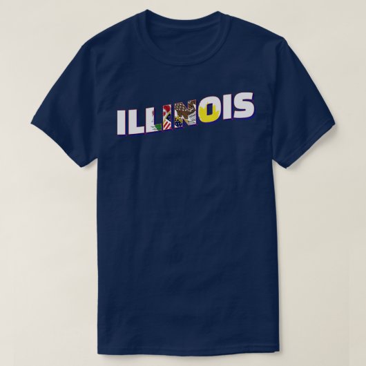 イリノイヴィンテージスタイルレトロ土産2 Tシャツ (デザイン正面)