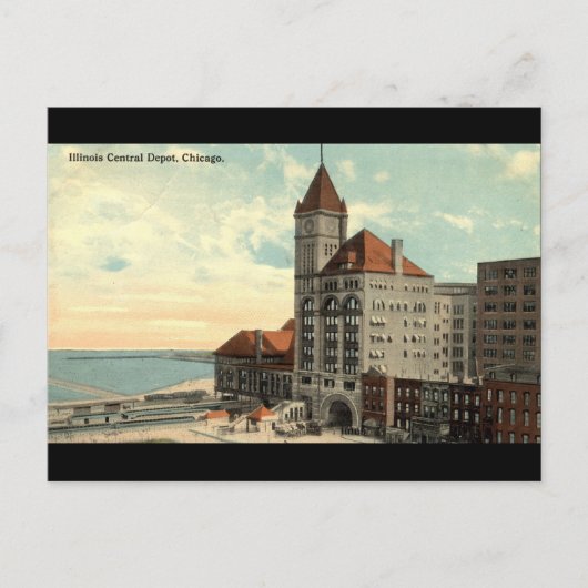 イリノイ中央倉庫シカゴレプロヴィンテージ1913 ポストカード (正面)