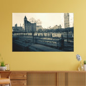 イリノイ中央鉄道建物列車シカゴ キャンバスプリント (インサイチュ (リビング))