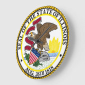 イリノイ丸時計の封印 ラージ壁時計 (傾斜)