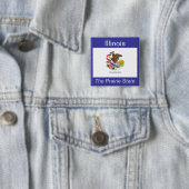 イリノイ国旗のボタン 缶バッジ (インサイチュ)