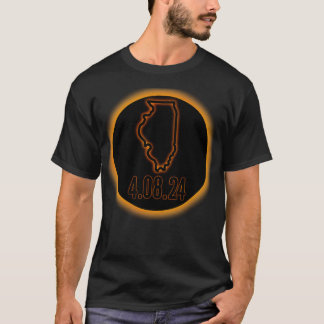 イリノイ太陽のズ日食2024 Tシャツ
