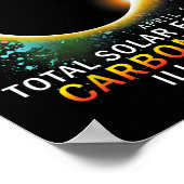 イリノイ太陽の州皆既日食2024年4月8日 ポスター (角)