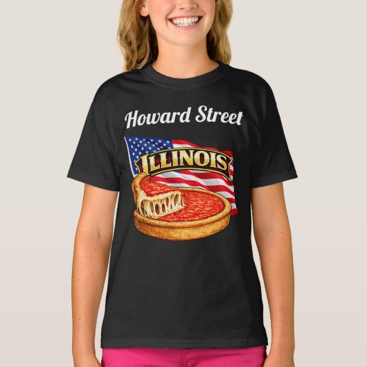 イリノイ娘のダークTシャツ Tシャツ (正面)