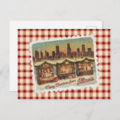 イリノイ州からのクリスマス・グリーティングカード シーズンポストカード (正面/裏面)