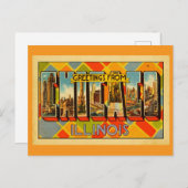イリノイ州からの挨拶 ポストカード (正面/裏面)