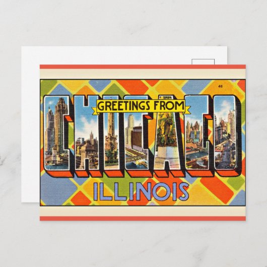 イリノイ州からの挨拶 ポストカード (正面/裏面)