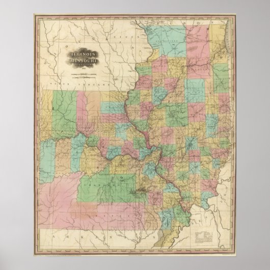 イリノイ州とミズーリ州 ポスター (正面)