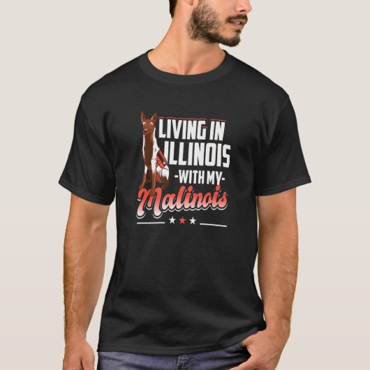 イリノイ州に住み、私のマリノワスドッグ Tシャツ (正面)