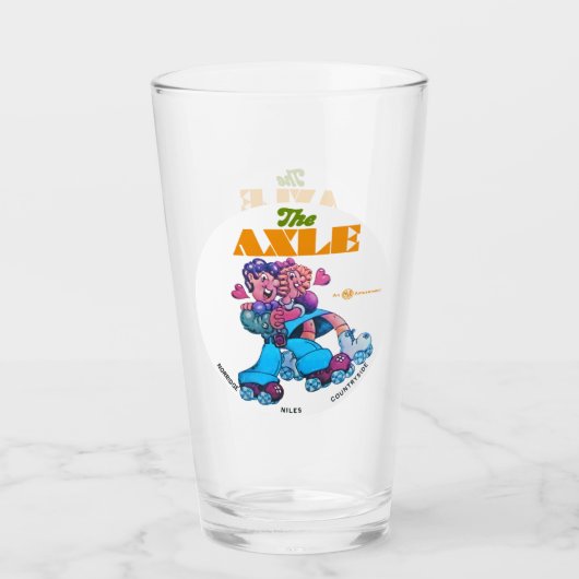 イリノイ州のアクスルローラスケートで滑るリンク。 タンブラーグラス (正面)