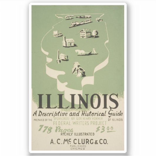 イリノイ州のアメリカのガイドシリーズ。 シール (正面)