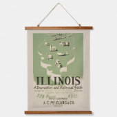 イリノイ州のアメリカのガイドシリーズ。 吊り下げ型タペストリー (正面)