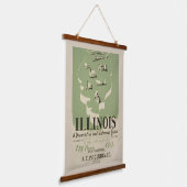 イリノイ州のアメリカのガイドシリーズ。 吊り下げ型タペストリー (傾斜あり)