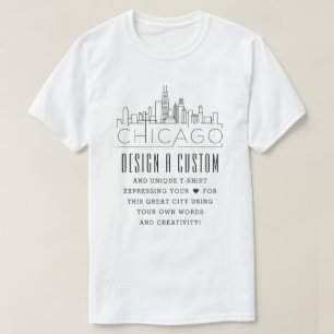 イリノイ州のカスタムシカゴを作成 Tシャツ