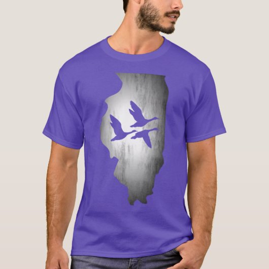 イリノイ州のガチョウ狩り用プルオーバーパーカー オーバーサイズ Tシャツ (正面)