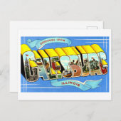 イリノイ州のガレスバーグからのヴィンテージ挨拶 ポストカード (正面/裏面)