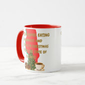 イリノイ州のコーヒーとドーナツとクリスマスミュージック マグカップ (正面左)