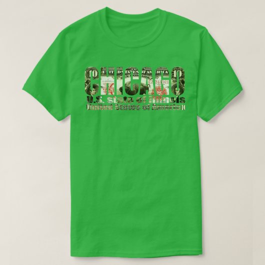 イリノイ州のシカゴ Tシャツ (デザイン正面)