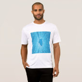 イリノイ州のシルエット ブルー スターバースト Tシャツ (正面フル)