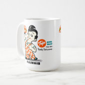 イリノイ州のビッグ・ボーイ・レストランのトップ コーヒーマグカップ (正面左)