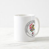 イリノイ州のフリーメイソン・ロッジ コーヒーマグカップ (正面右)