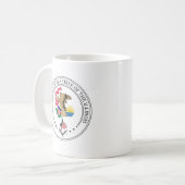 イリノイ州のフリーメイソン・ロッジ コーヒーマグカップ (正面左)