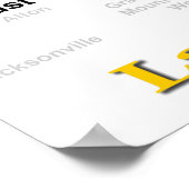 イリノイ州のプライドマップシルエット ポスター (角)