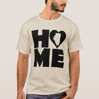 イリノイ州のホームハートステートTシャツ Tシャツ