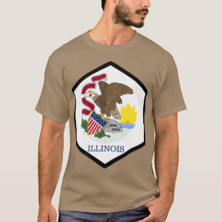 イリノイ州の六角形のシール Tシャツ