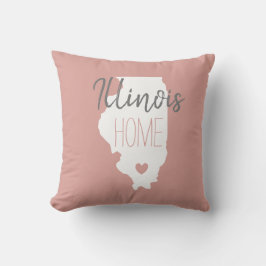 イリノイ州の地図ラブホーム クッション