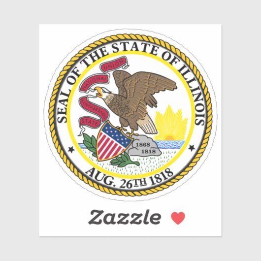 イリノイ州の封印 シール (シート)