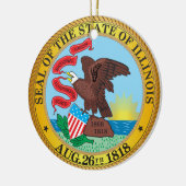 イリノイ州の封印 セラミックオーナメント (左)
