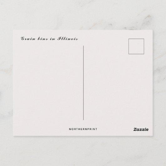 イリノイ州の嵐の天気の穀物箱 ポストカード (裏面)