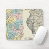 イリノイ州の政治地図 マウスパッド (マウス)