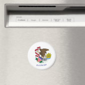 イリノイ州の旗マグネット マグネット (インサイチュ (食洗機))