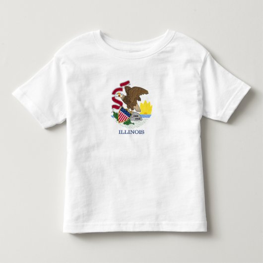 イリノイ州の旗 トドラーTシャツ (正面)